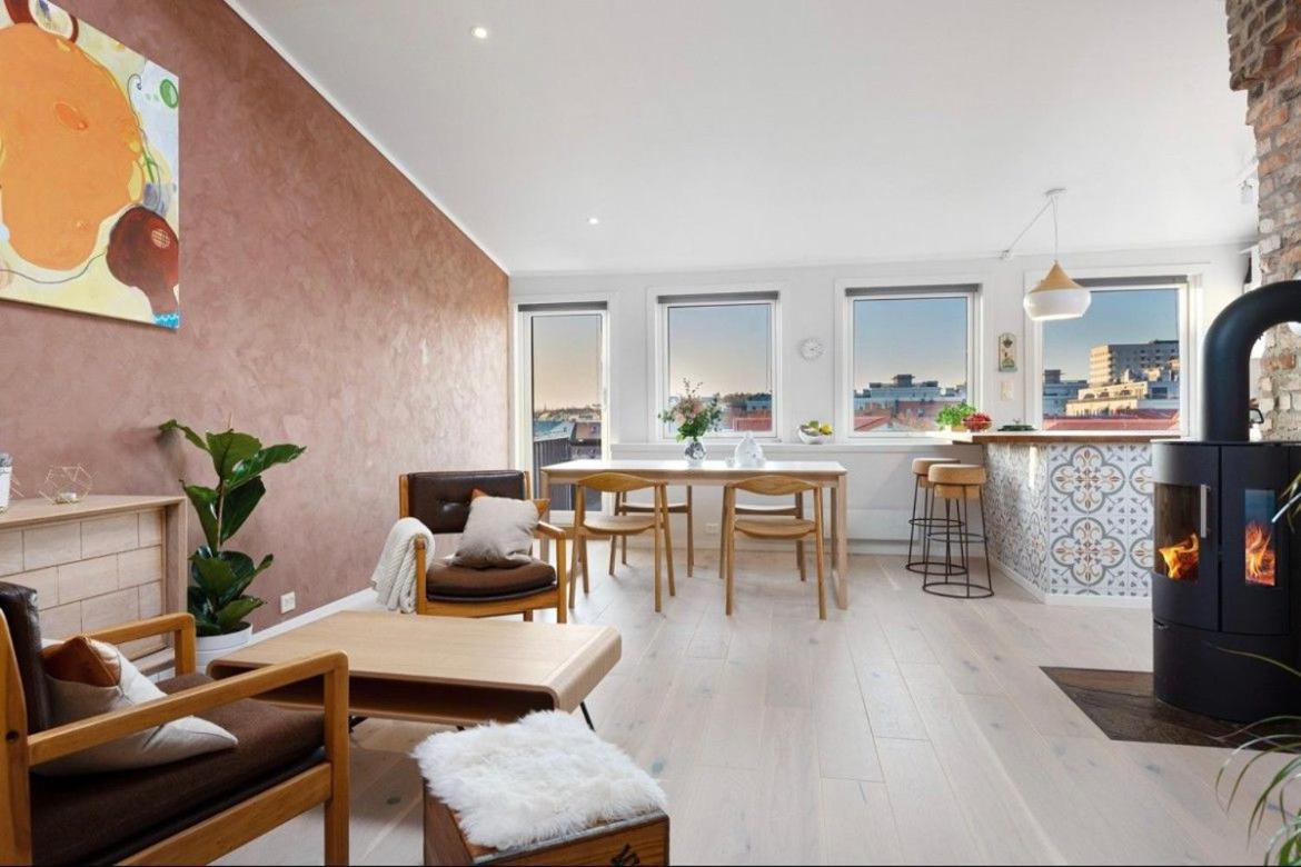 Penthouse In Oslo'S Hippest District Gruenerlokka Lejlighed Eksteriør billede